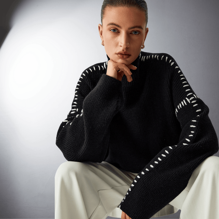 Jeanette - Premium rullekravetrøje