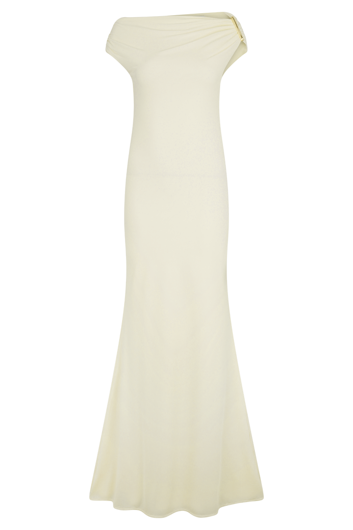 Evelina™ | Elfenbensfärgad Långklänning