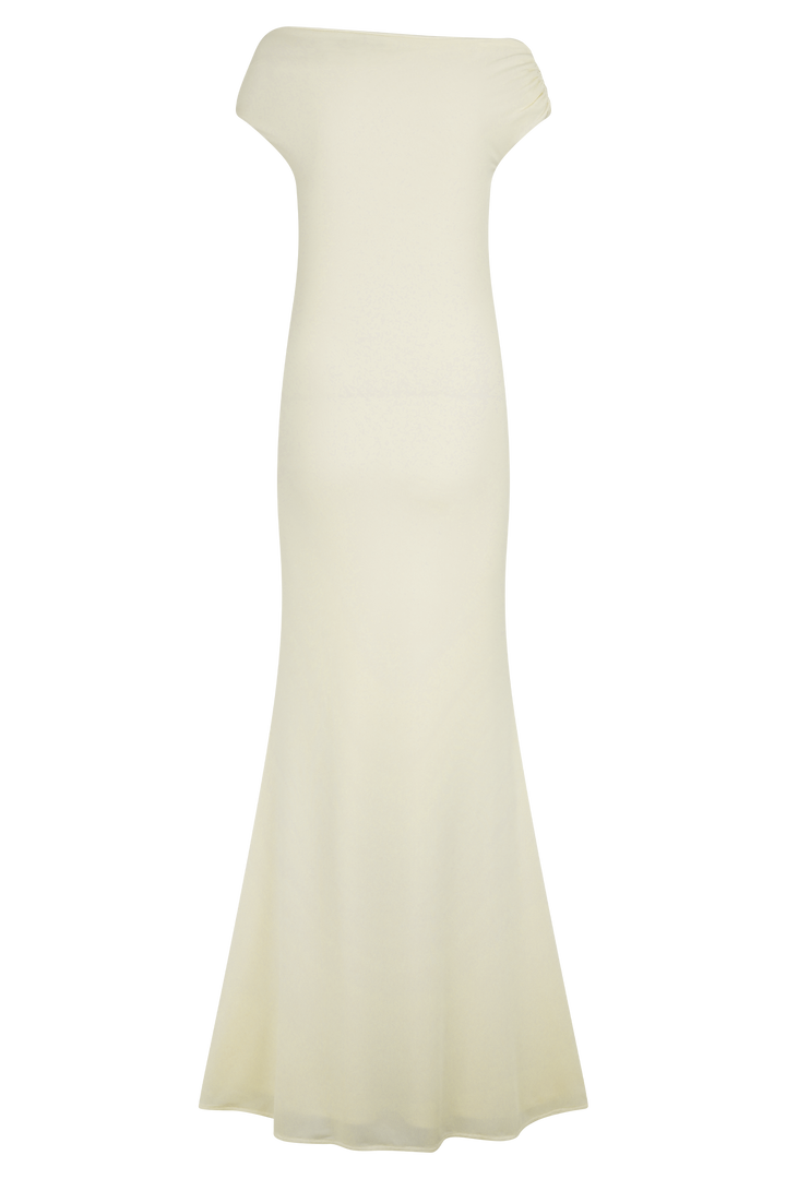 Evelina™ | Elfenbensfärgad Långklänning