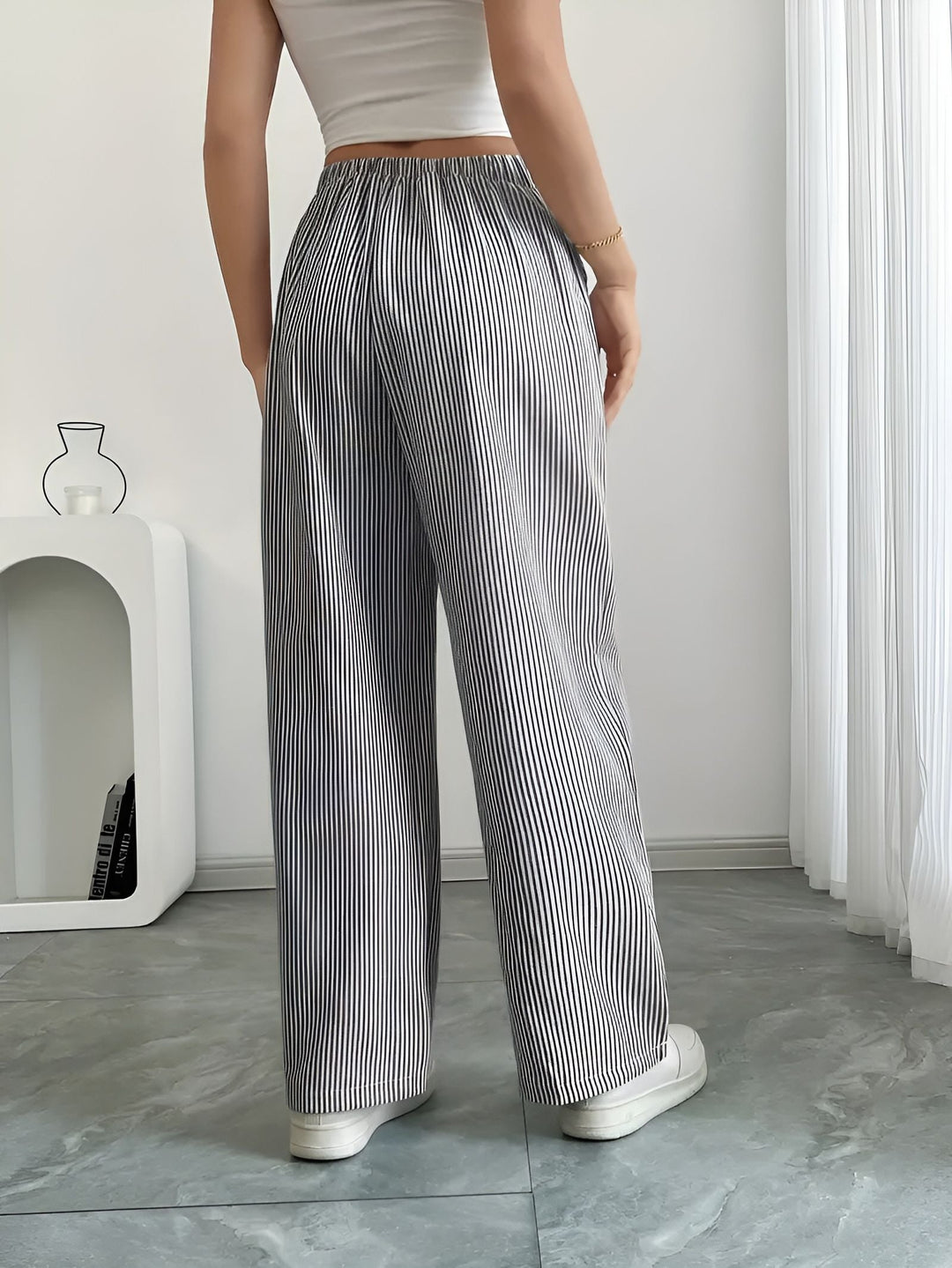 Disa™ | Elegant Randig Byxa