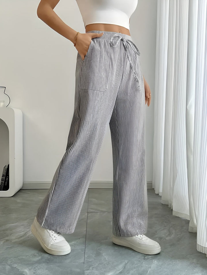 Disa™ | Elegant Randig Byxa