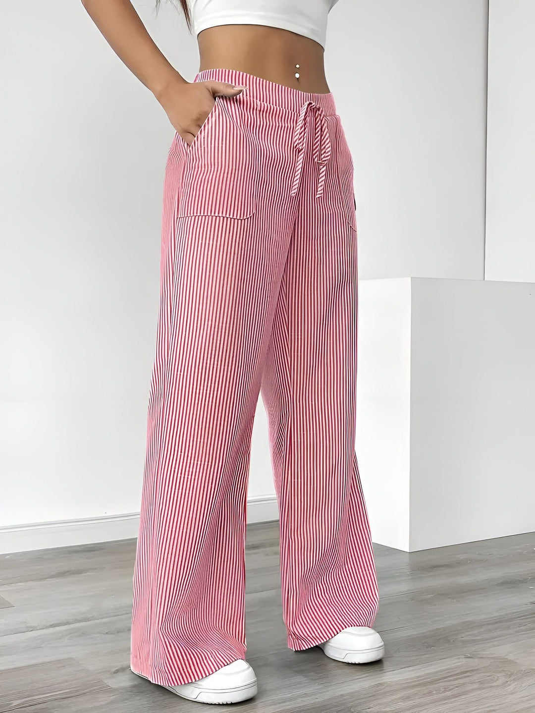 Disa™ | Elegant Randig Byxa