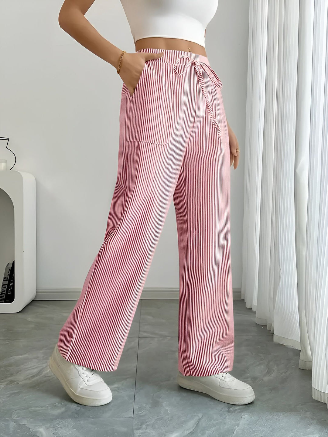 Disa™ | Elegant Randig Byxa