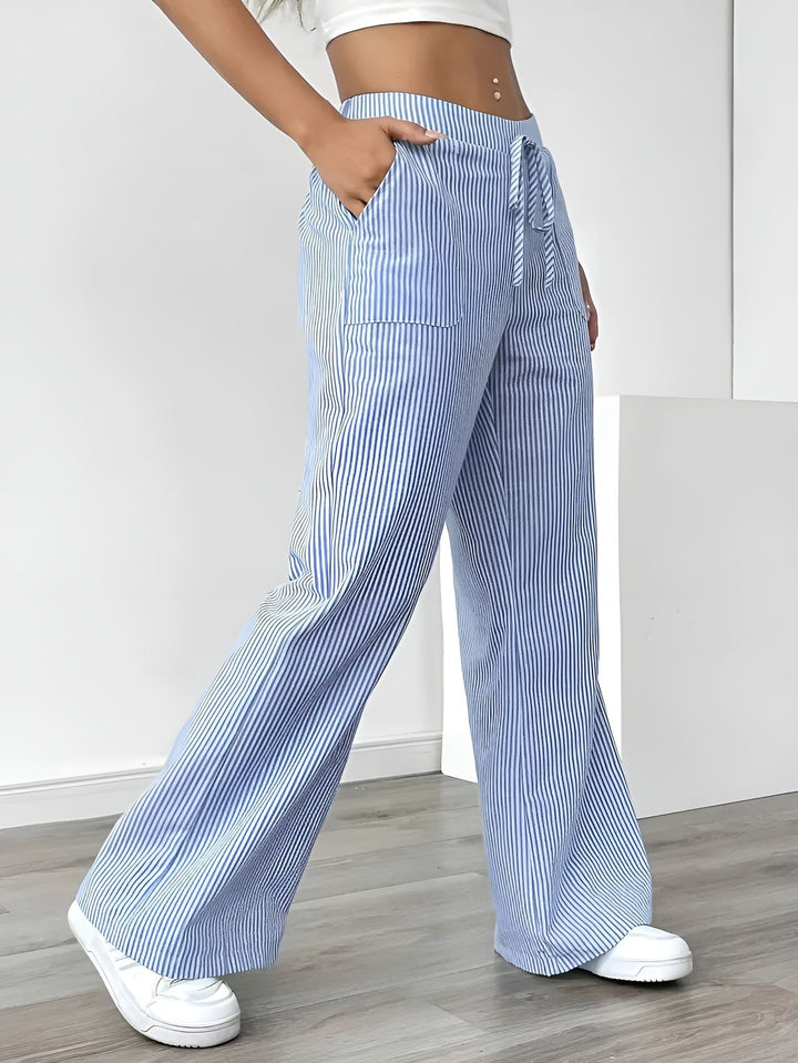 Disa™ | Elegant Randig Byxa