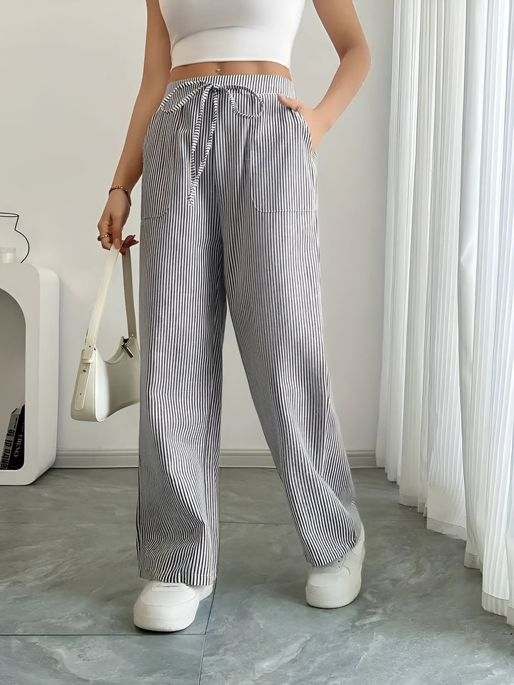Disa™ | Elegant Randig Byxa