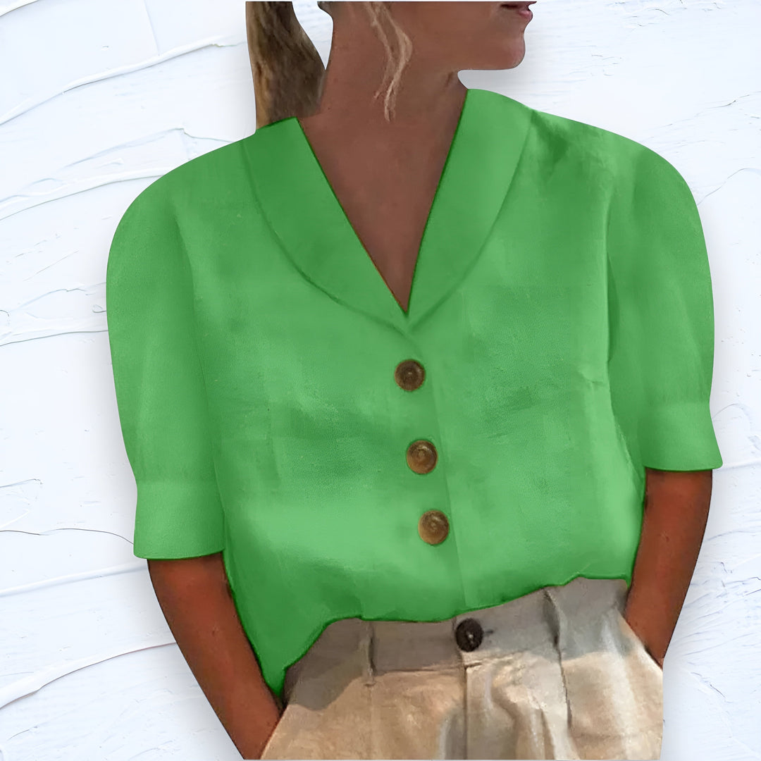 Matilda™ | Chic Blus med Knappar