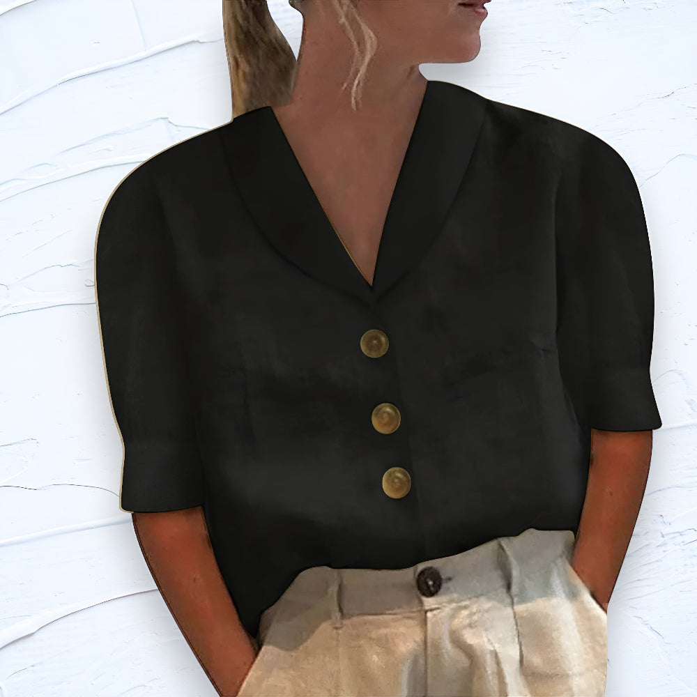 Matilda™ | Chic Blus med Knappar