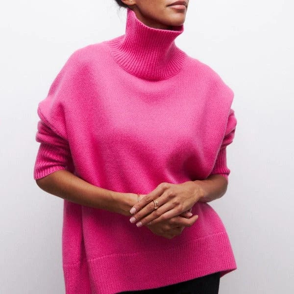 Camilla - Levende rullekravesweater i kashmir