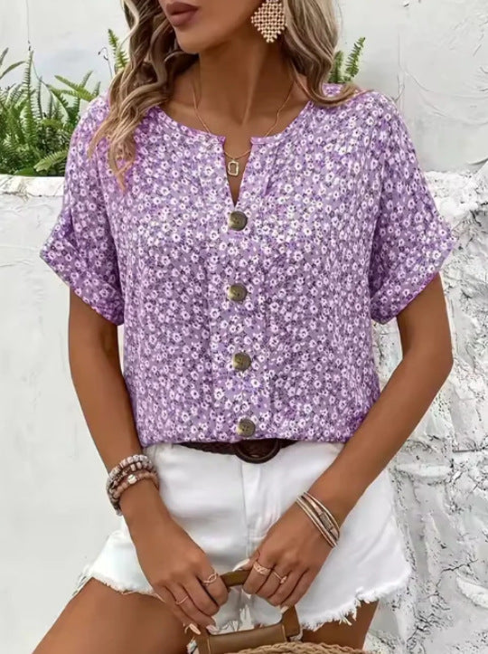 Avira™ - Elegant Sommerlig Blomstret Top