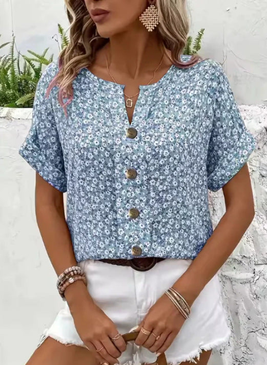 Avira™ - Elegant Sommerlig Blomstret Top